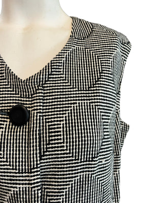 Vintage 70’s mod button dress L Westbury