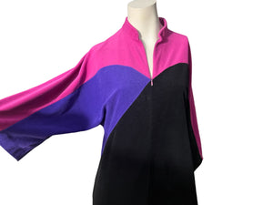 Vintage 70's color block robe S Vanity Fair