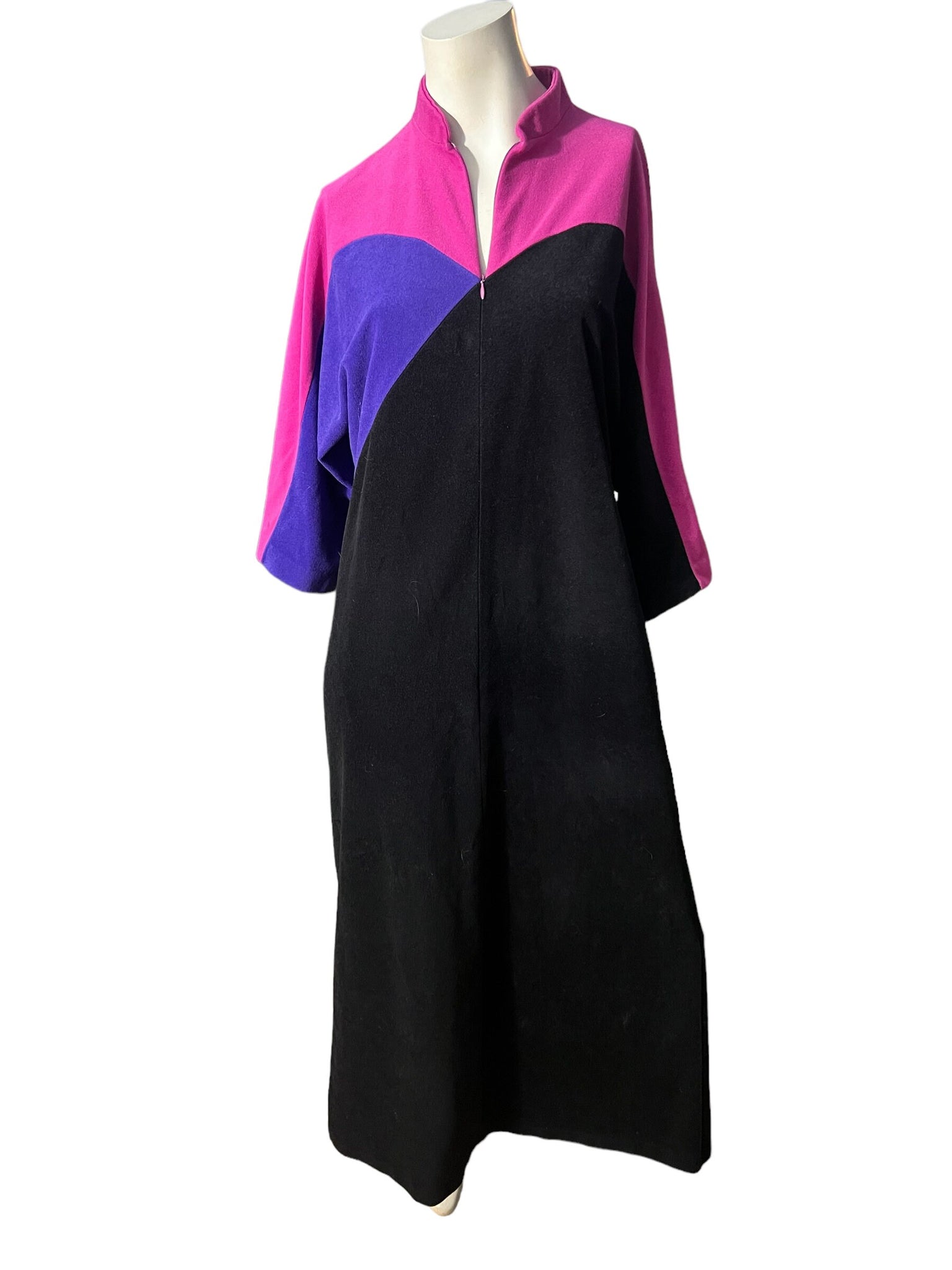 Vintage 70's color block robe S Vanity Fair