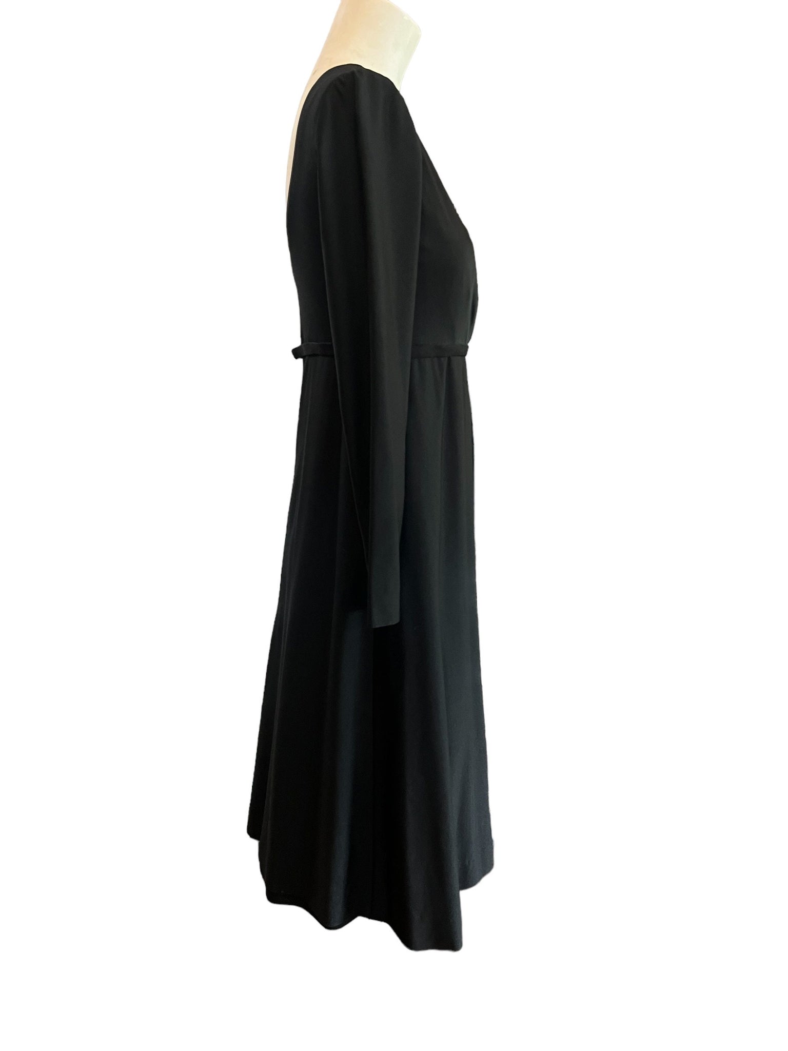 Vintage 70’s maxi dress black M