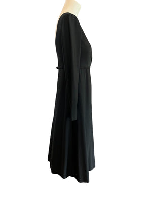 Vintage 70’s maxi dress black M