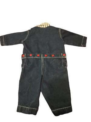 Vintage Baby Togs blue jean romper 3-6 Month