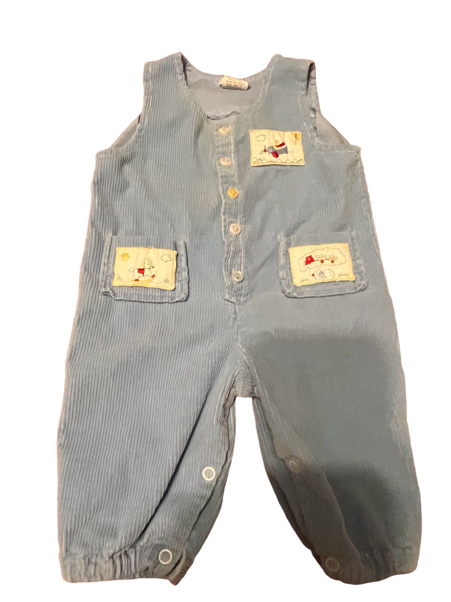Vintage baby corduroy overalls top 3-6 month