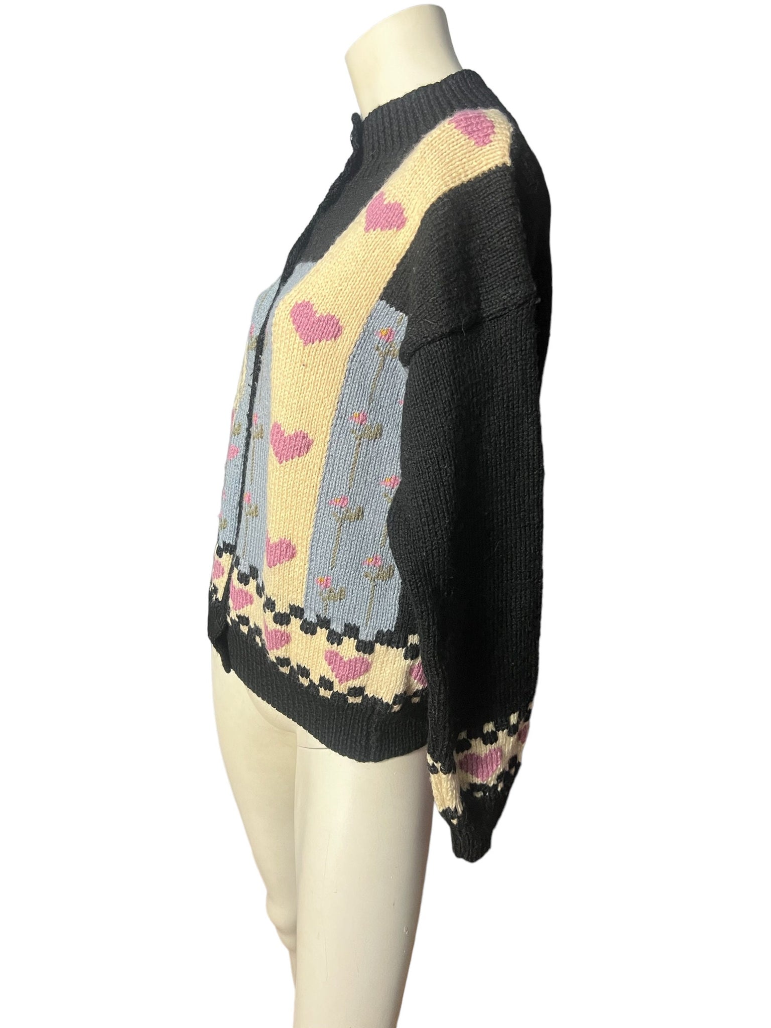 Vintage 80's goose & heart sweater M L