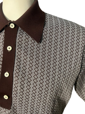 Vintage 70’s mod knit shirt M L