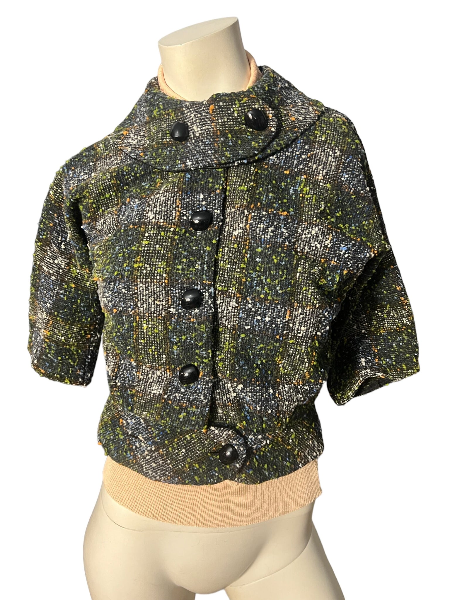 Vintage 50’s woven short jacket S Italy