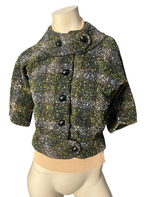Vintage 50’s woven short jacket S Italy