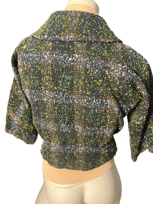 Vintage 50’s woven short jacket S Italy