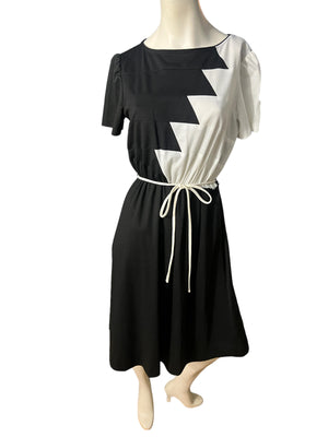 Vintage 70’s color block dress M
