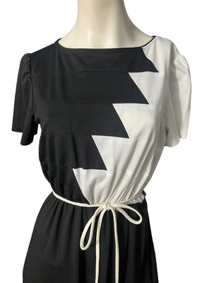 Vintage 70’s color block dress M