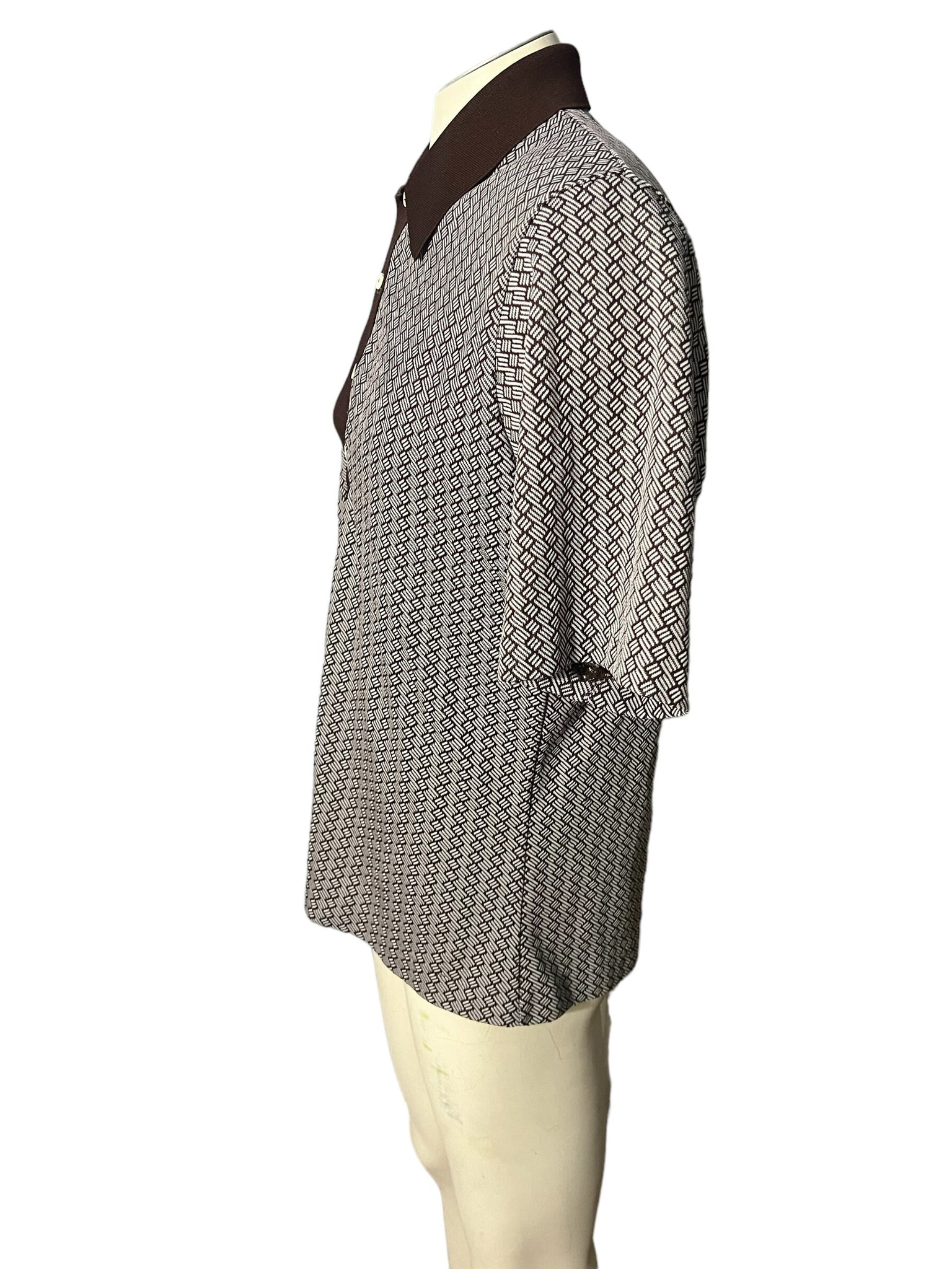 Vintage 70’s mod knit shirt M L