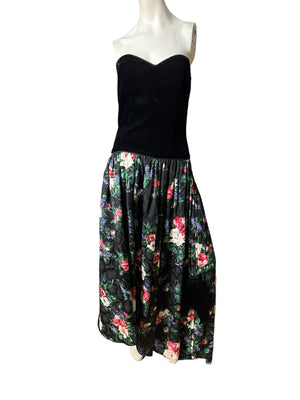 Vintage 80’s prairie drop waist dress 8 Maggy London