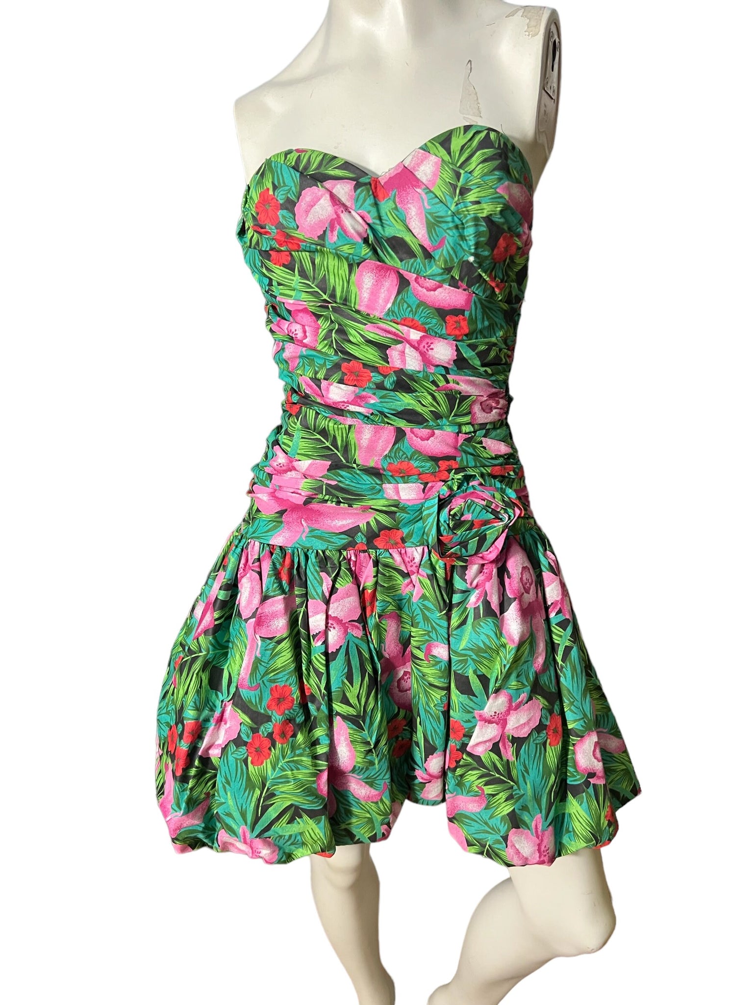 Vintage 80's tropical bubble mini part dress 4 Positively Ellyn