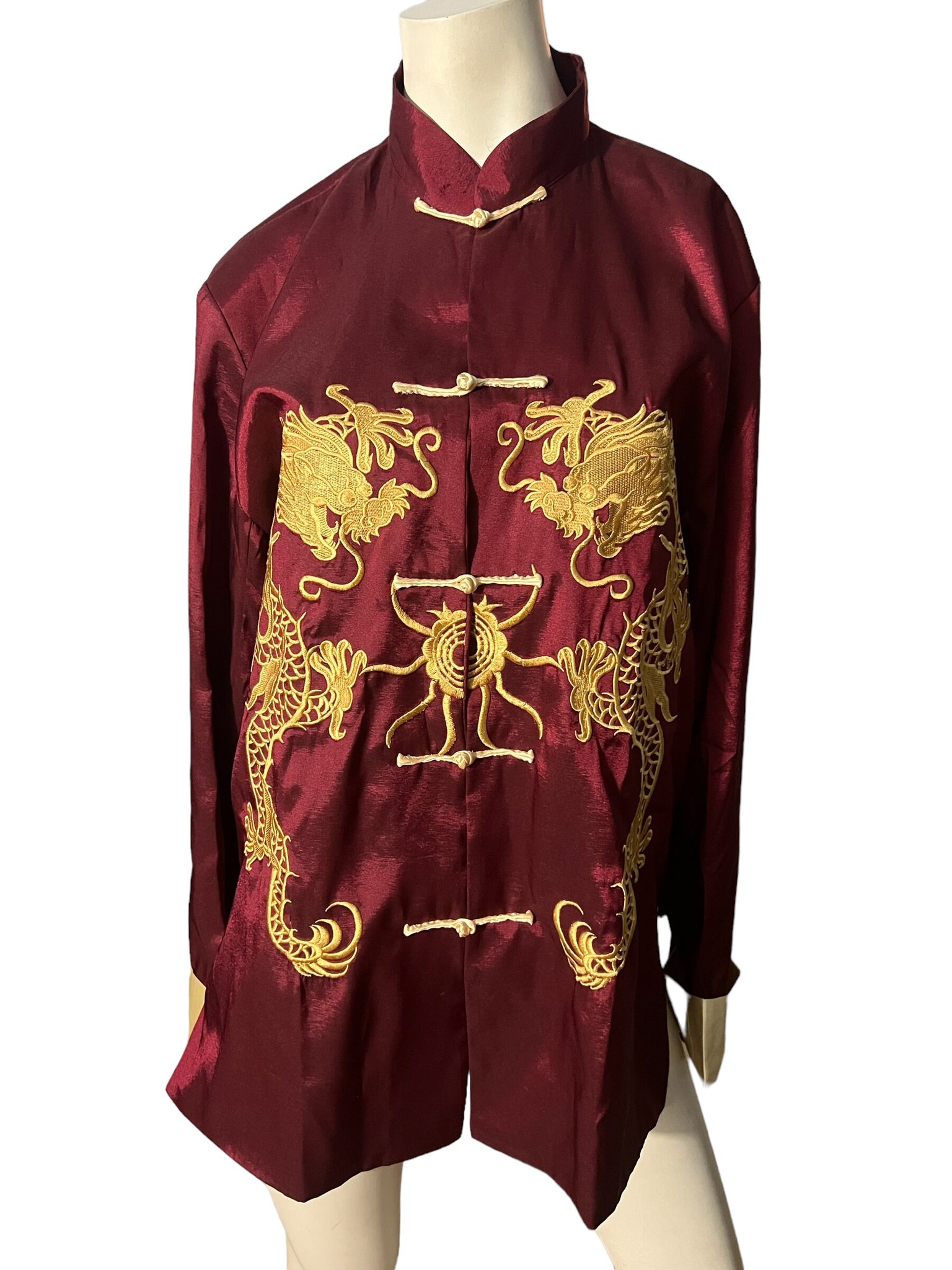 Vintage Chinese oriental shirt jacket XL