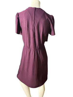 Vintage 80’s purple dress Ruffle top M L