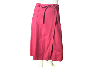Vintage maroon 80's wrap skirt 9