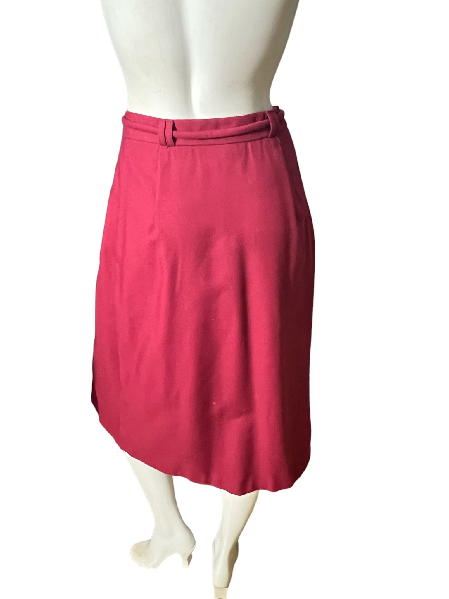 Vintage maroon 80's wrap skirt 9