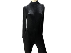 Vintage 80’s velour stirrups bodysuit S Cache