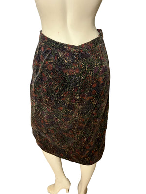 Vintage 60’s floral velour suit M Juliette Couture