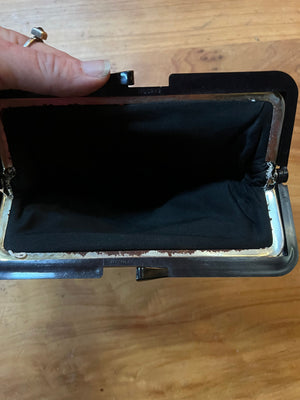 Vintage tapestry purse clutch