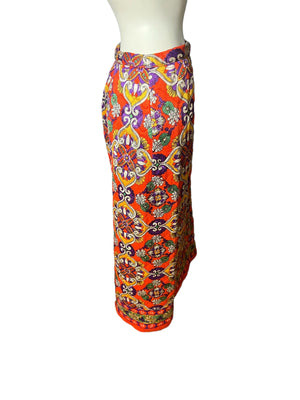 Vintage 1970's Quilted Long Skirt M