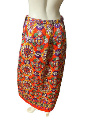 Vintage 1970's Quilted Long Skirt M