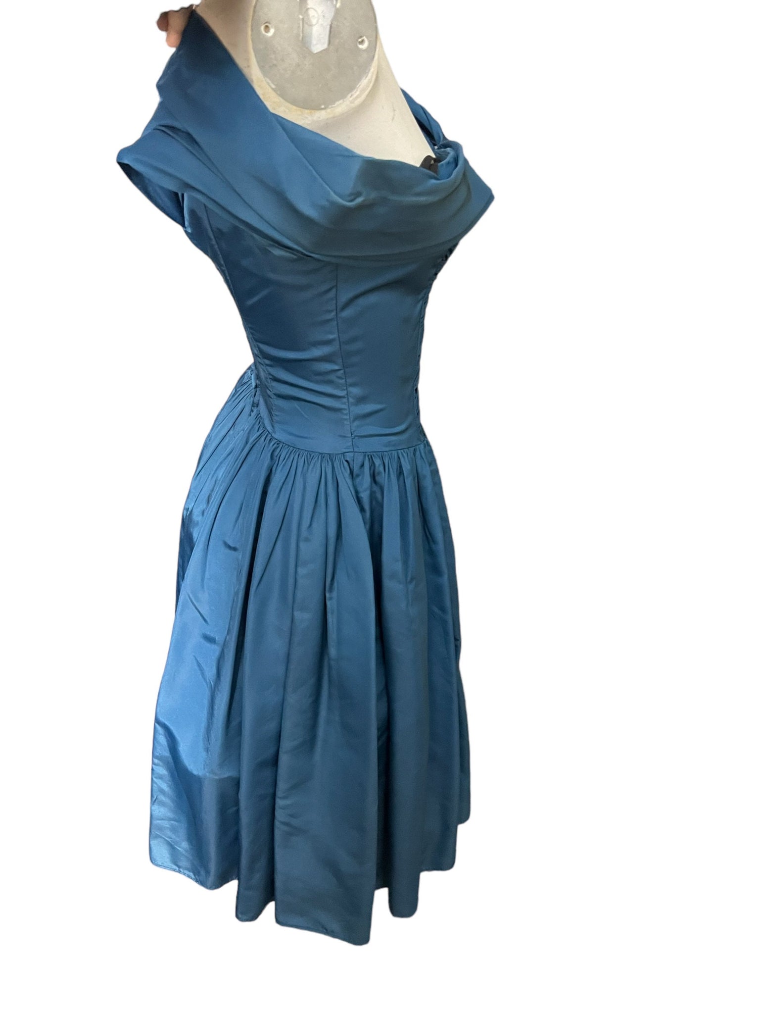 Vintage 80's Gunne Sax blue party dress S 5/6
