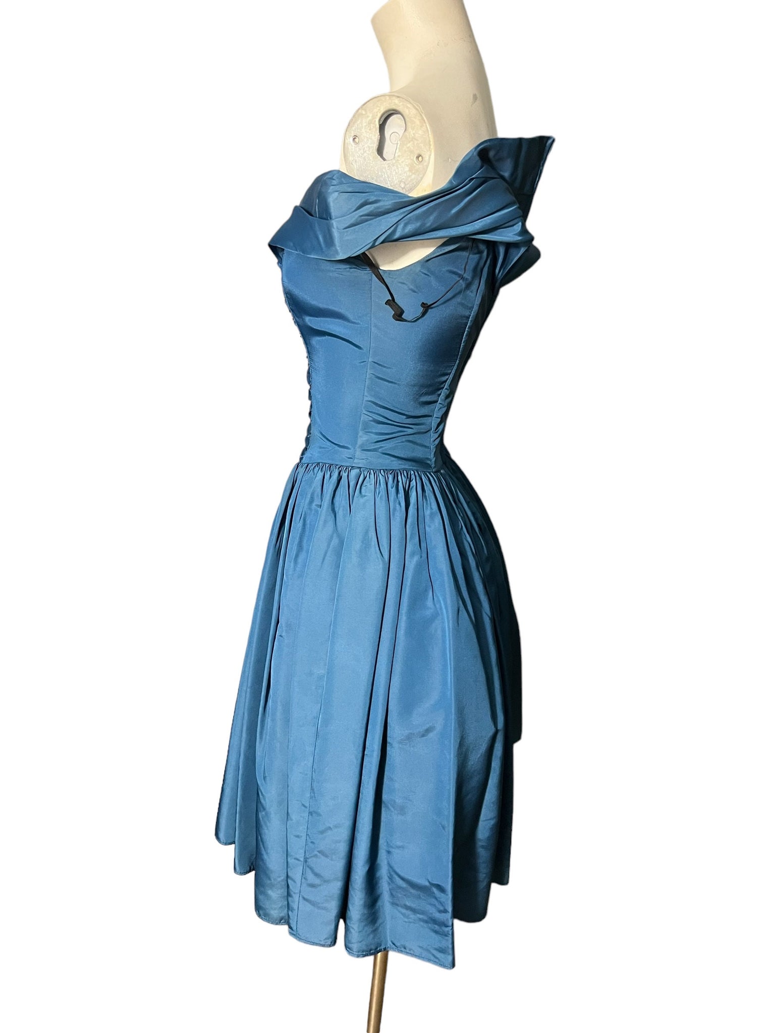 Vintage 80's Gunne Sax blue party dress S 5/6