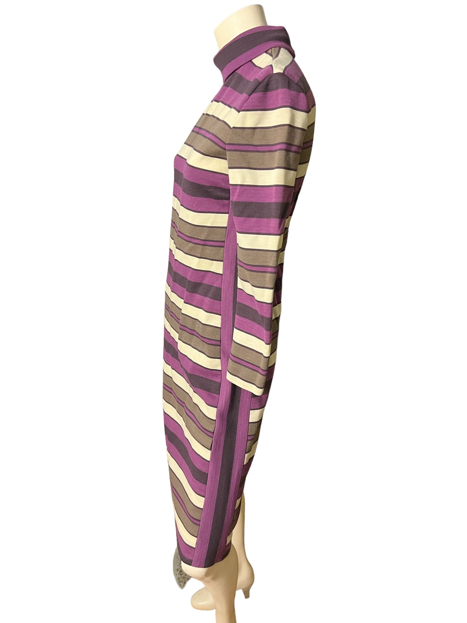 Vintage 70's purple stripe knit dress Act III M