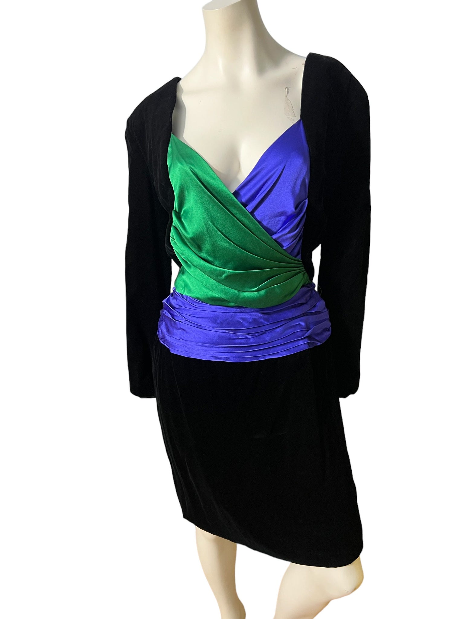 Vintage 80's Oscar de la Renta velvet dress