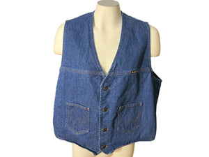 Vintage Wrangler jean vest XXL