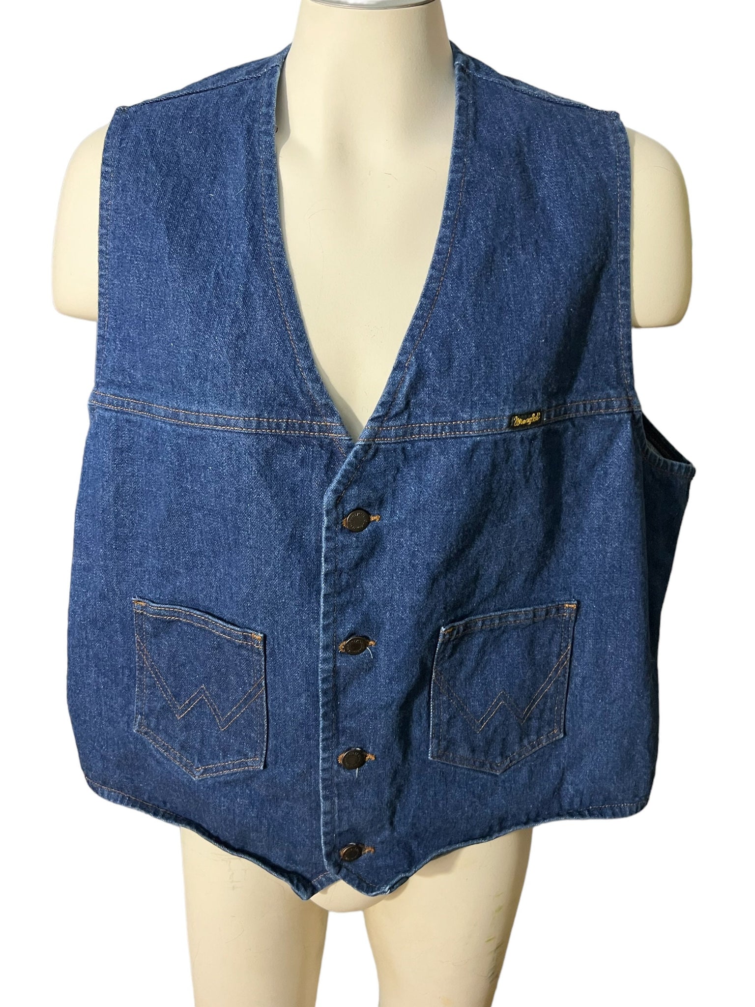Vintage Wrangler jean vest XXL