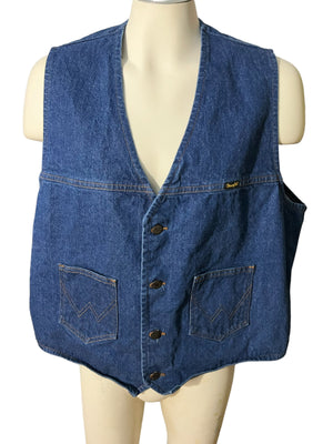 Vintage Wrangler jean vest XXL