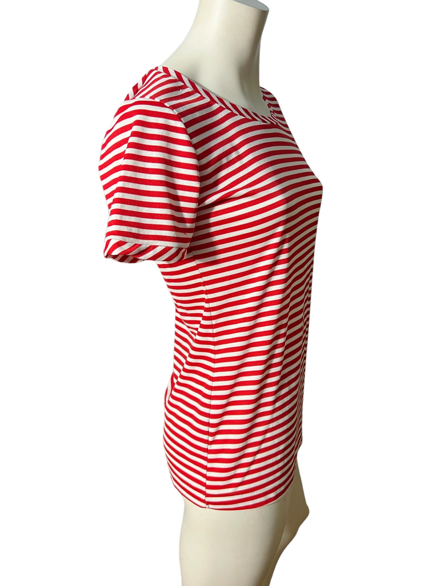 Vintage 70’s red white striped shirt M