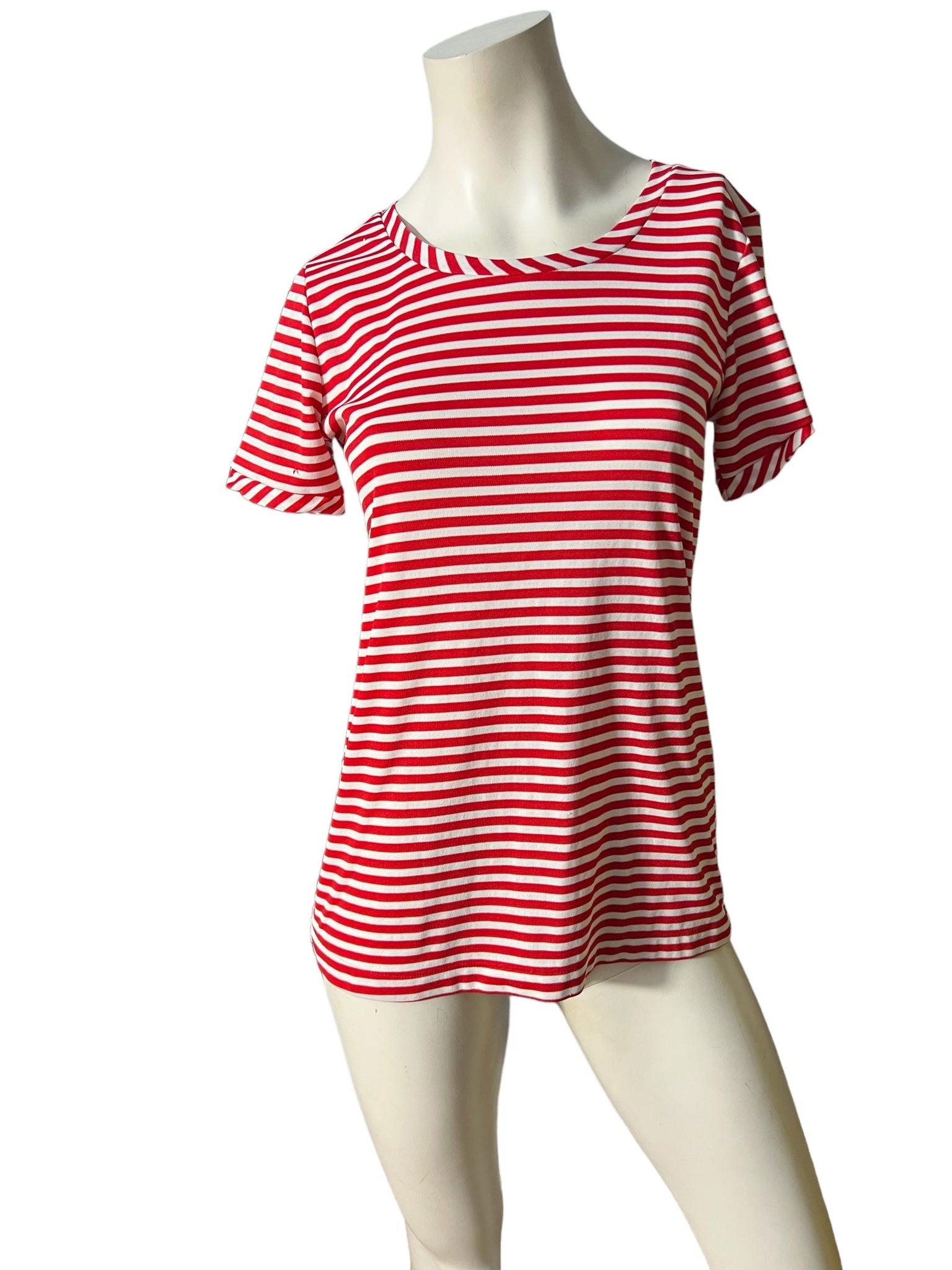 Vintage 70’s red white striped shirt M