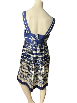 Vintage 70’s blue sun dress L Bran-Nu