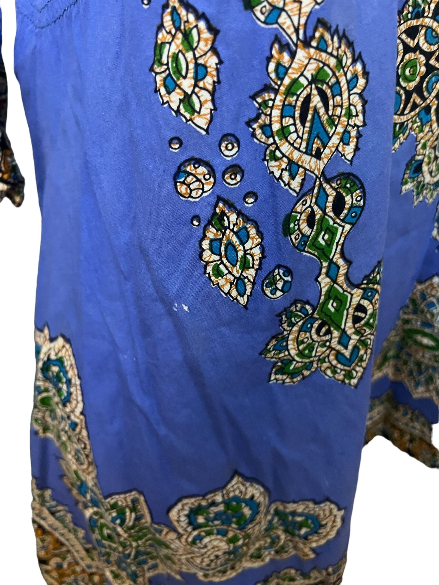 Vintage purple dashiki mini dress top L