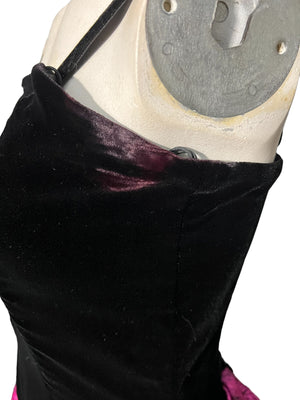 Vintage 80's black & pink party dress 8 Morgan Taylor