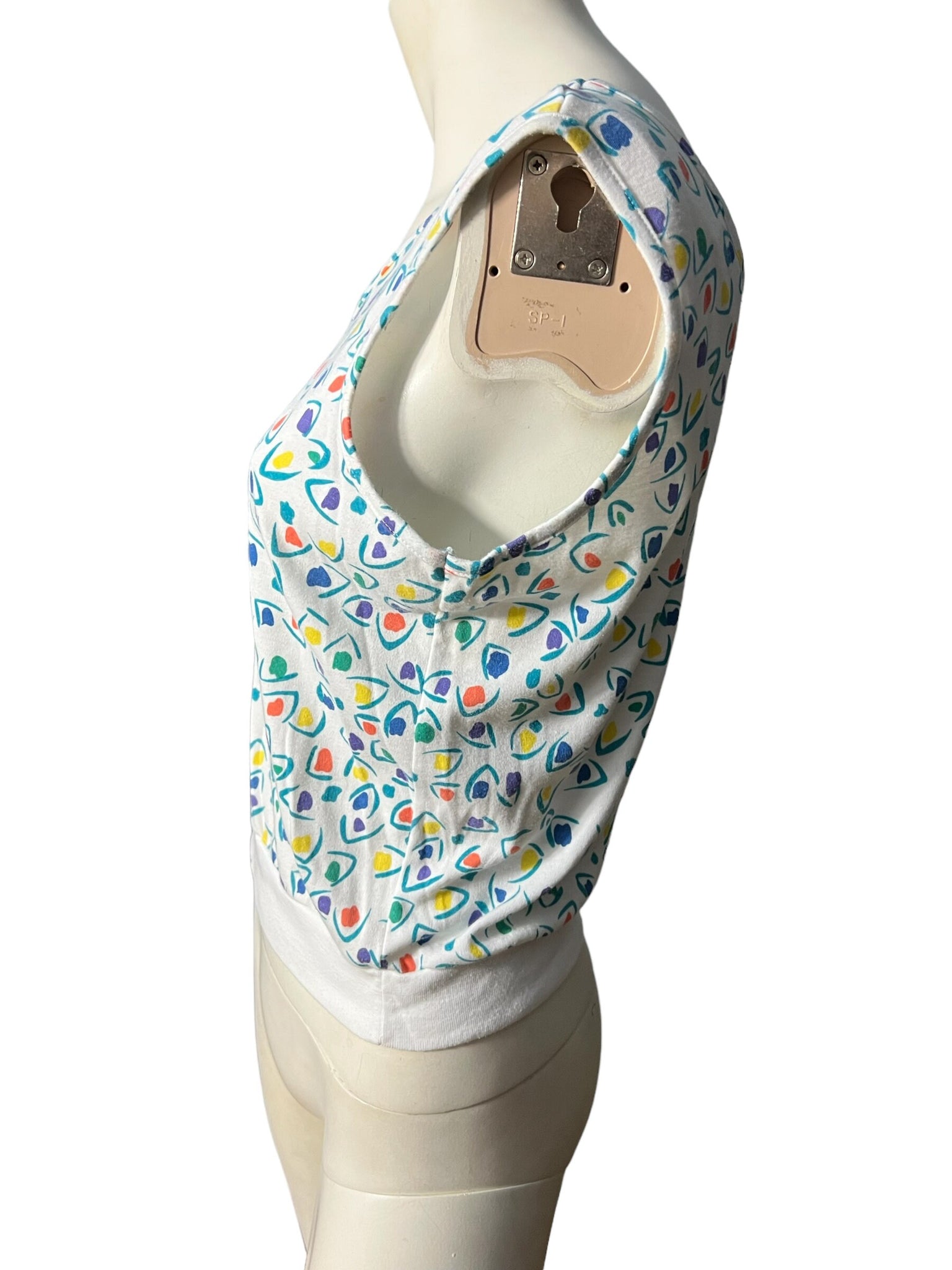 Vintage 80's abstract tank top M Partners