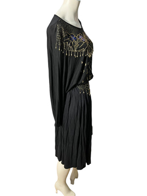 Vintage 80’s bead skirt & top L Christine Gerard
