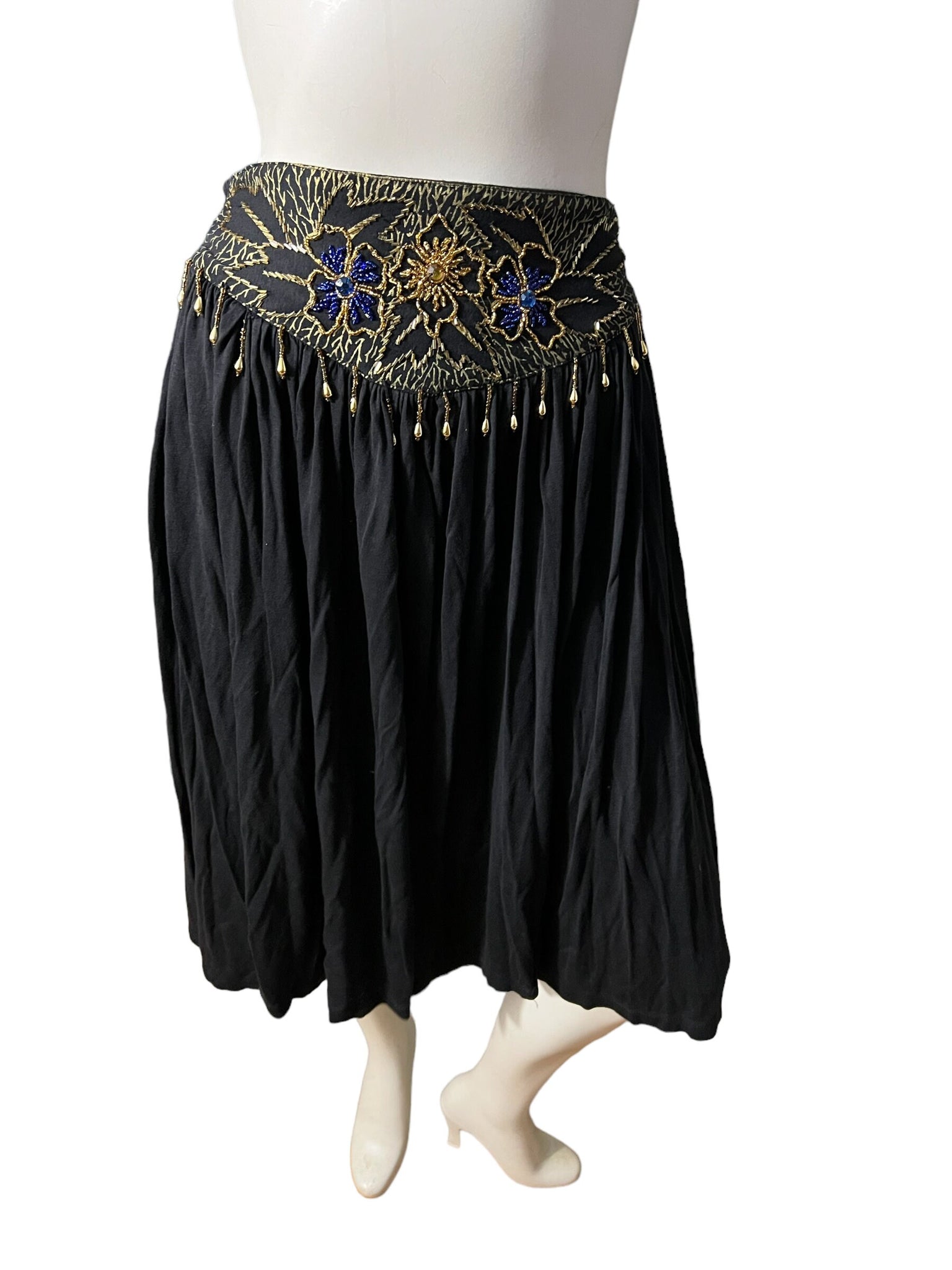Vintage 80’s bead skirt & top L Christine Gerard