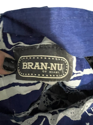 Vintage 70’s blue sun dress L Bran-Nu