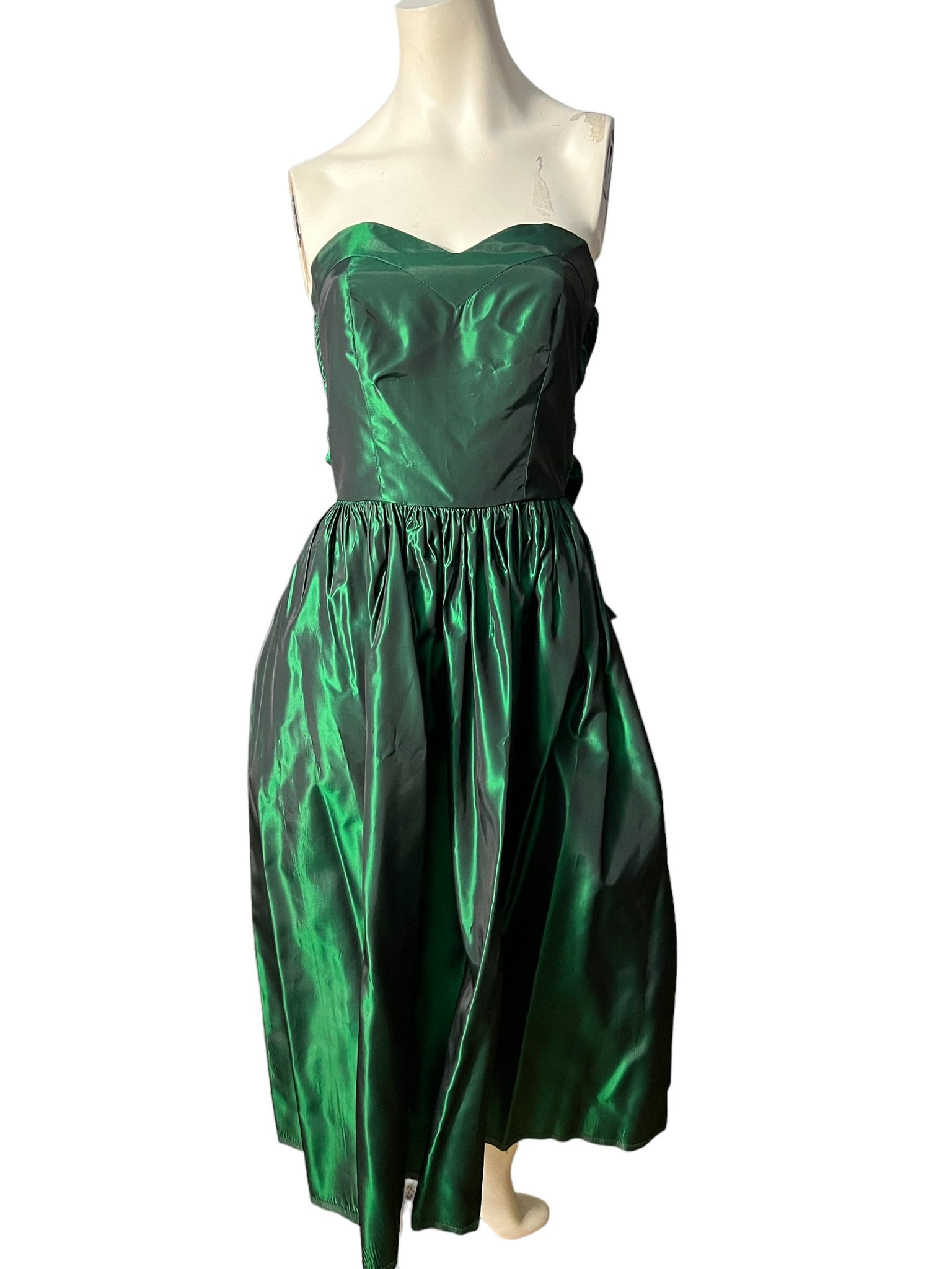 Vintage green 80’s party dress S