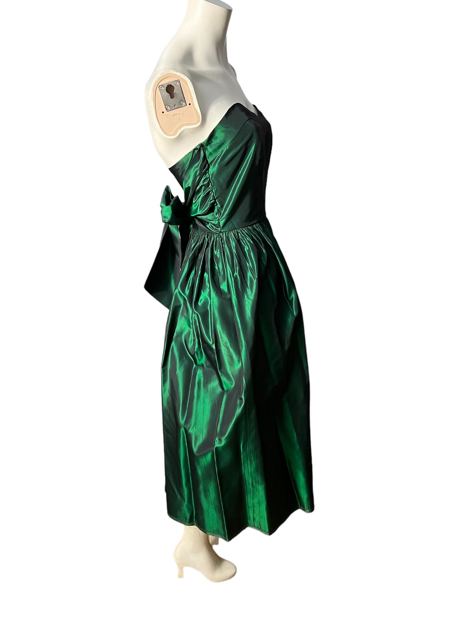 Vintage green 80’s party dress S