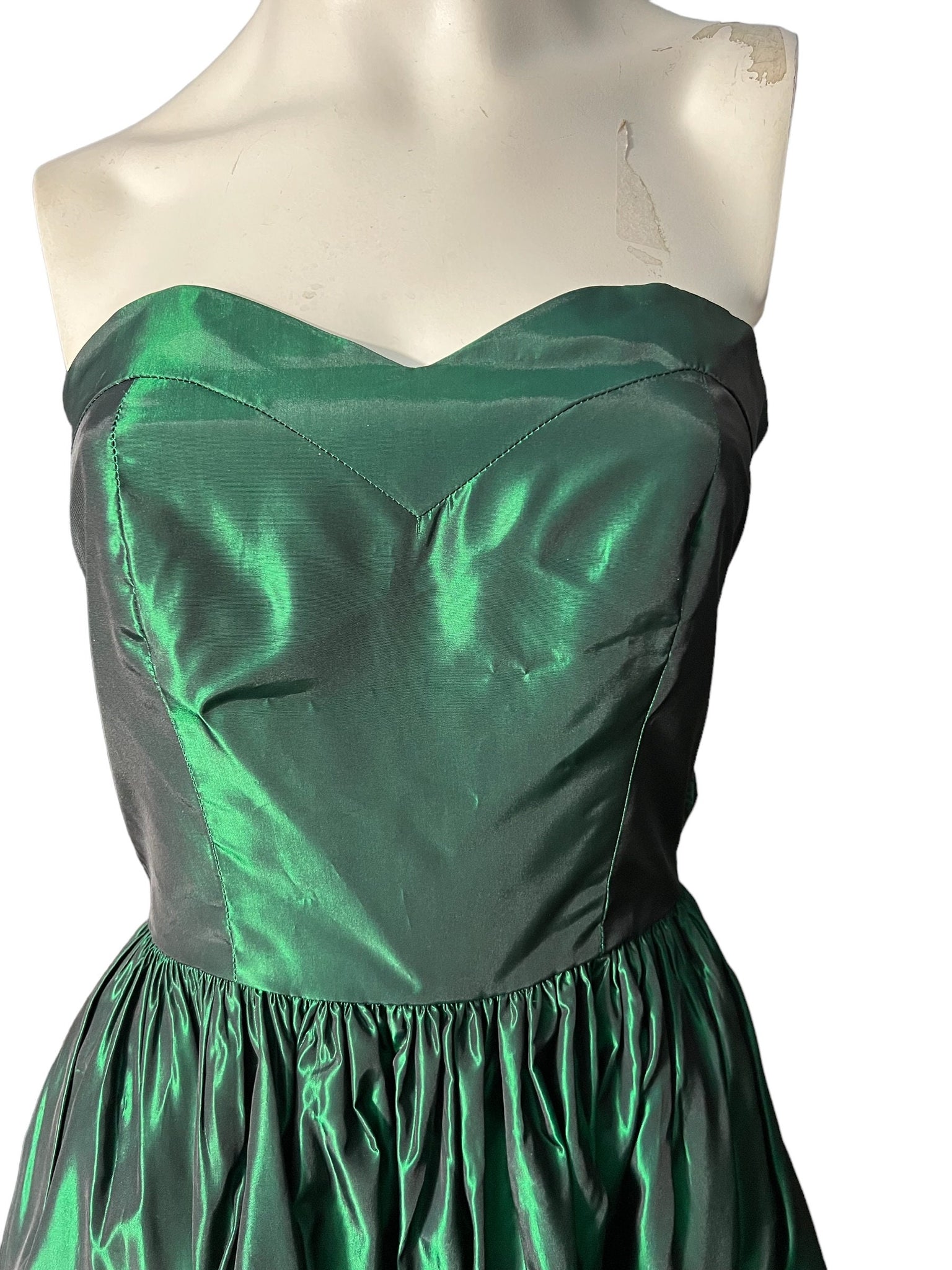 Vintage green 80’s party dress S