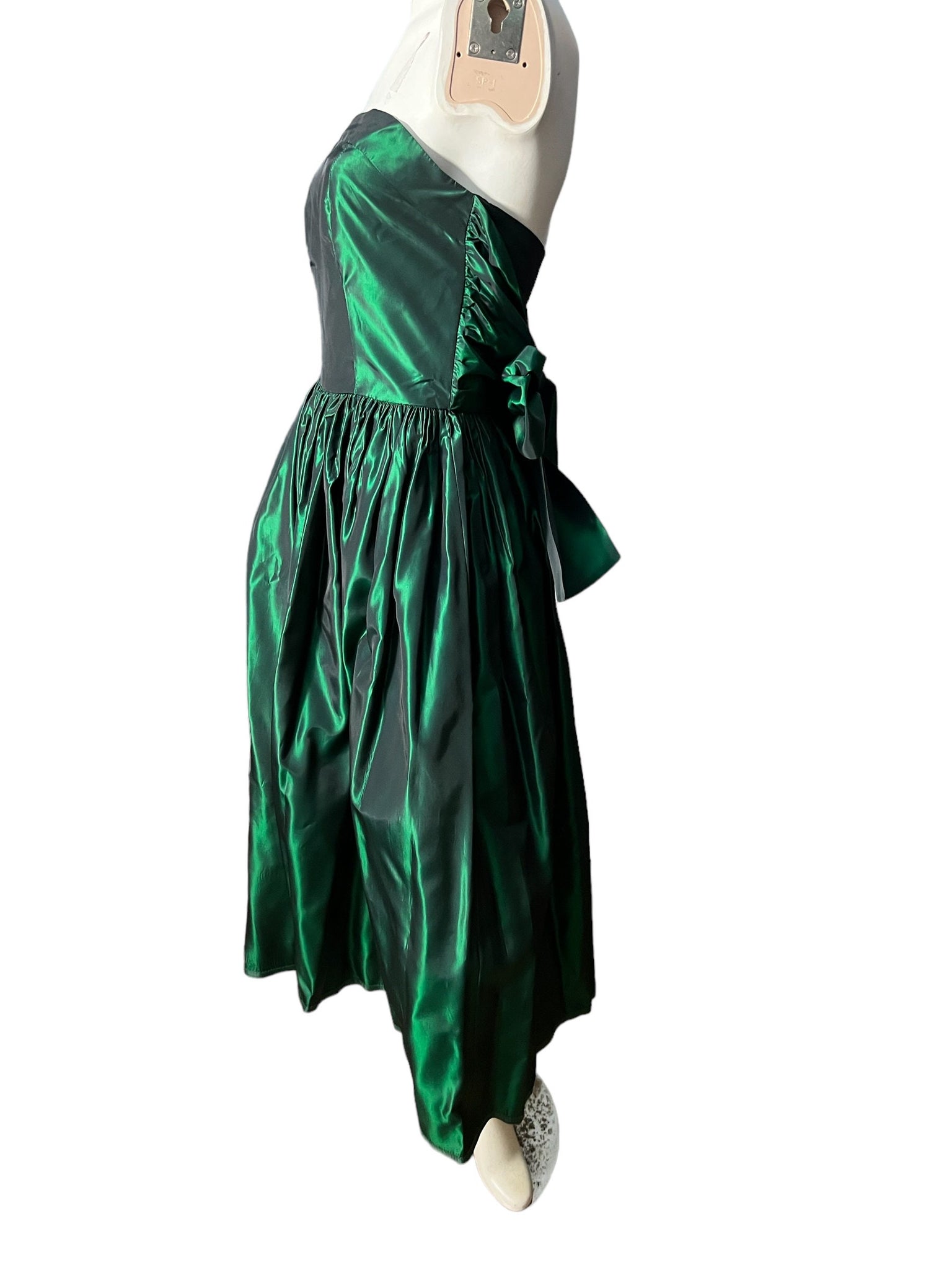Vintage green 80’s party dress S