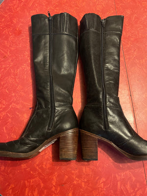Vintage 70's black knee high boots Imperial 5