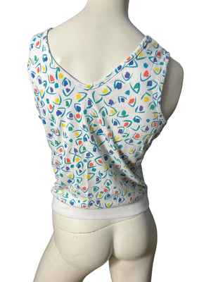 Vintage 80's abstract tank top M Partners