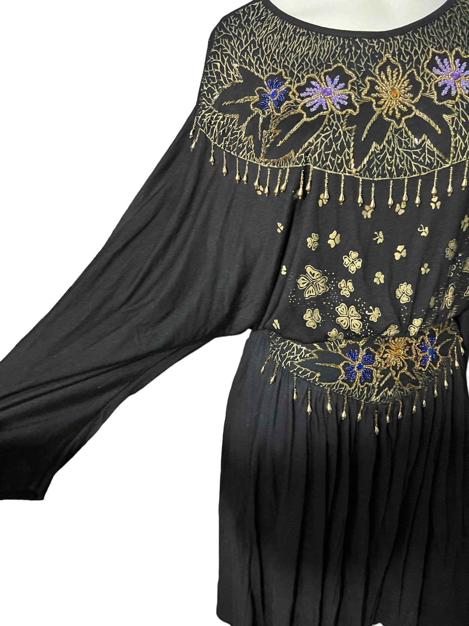 Vintage 80’s bead skirt & top L Christine Gerard