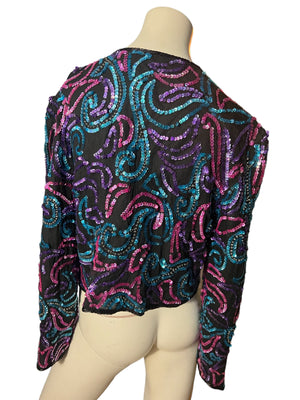 Vintage sequin jacket XL Night Vogue
